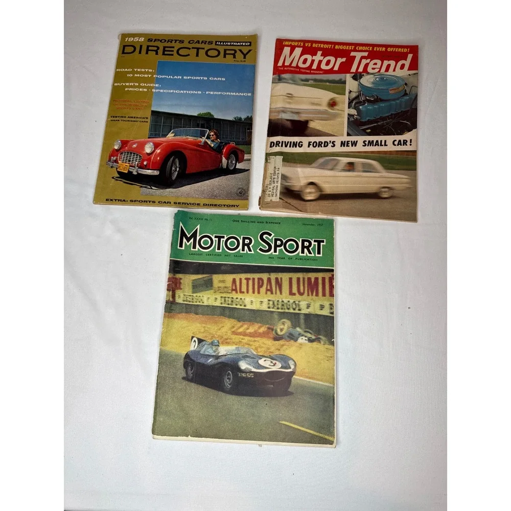 Vintage 1950s Car Magazine Lot Road & Track Motor Trend Sports Cars Illustrated